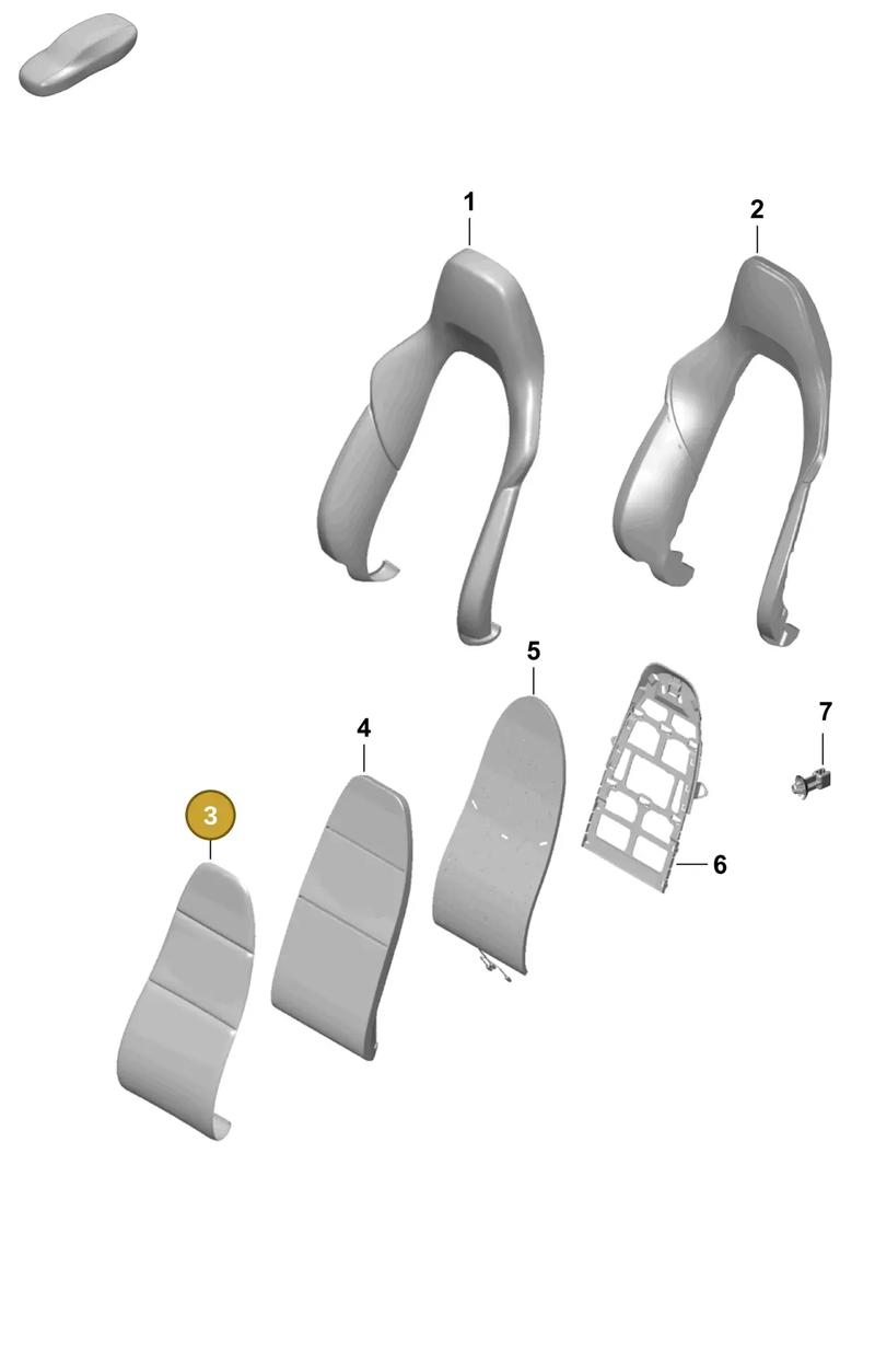 982881803OX7 — Porsche Boxster Spyder (2019-2020) diagram p54817320, position 3