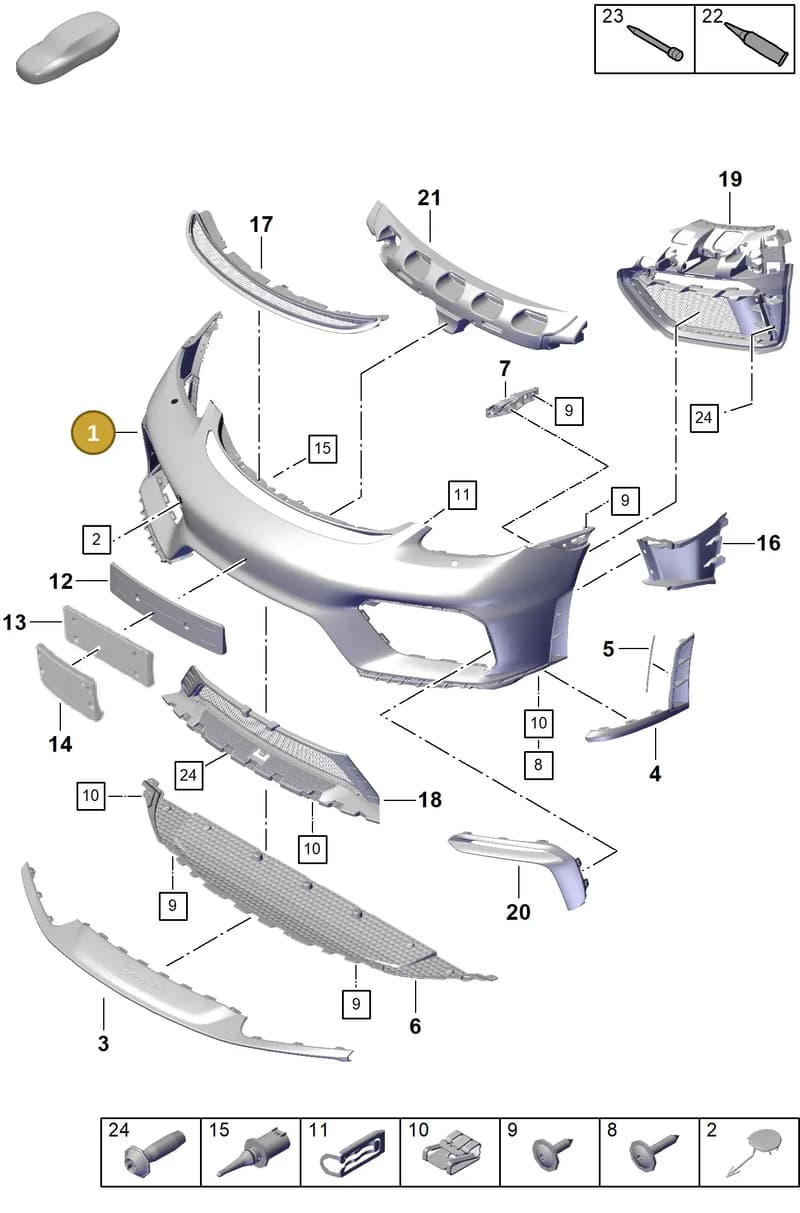 982898041H — Porsche Boxster Spyder (2019-2020) diagram p54802000, position 1