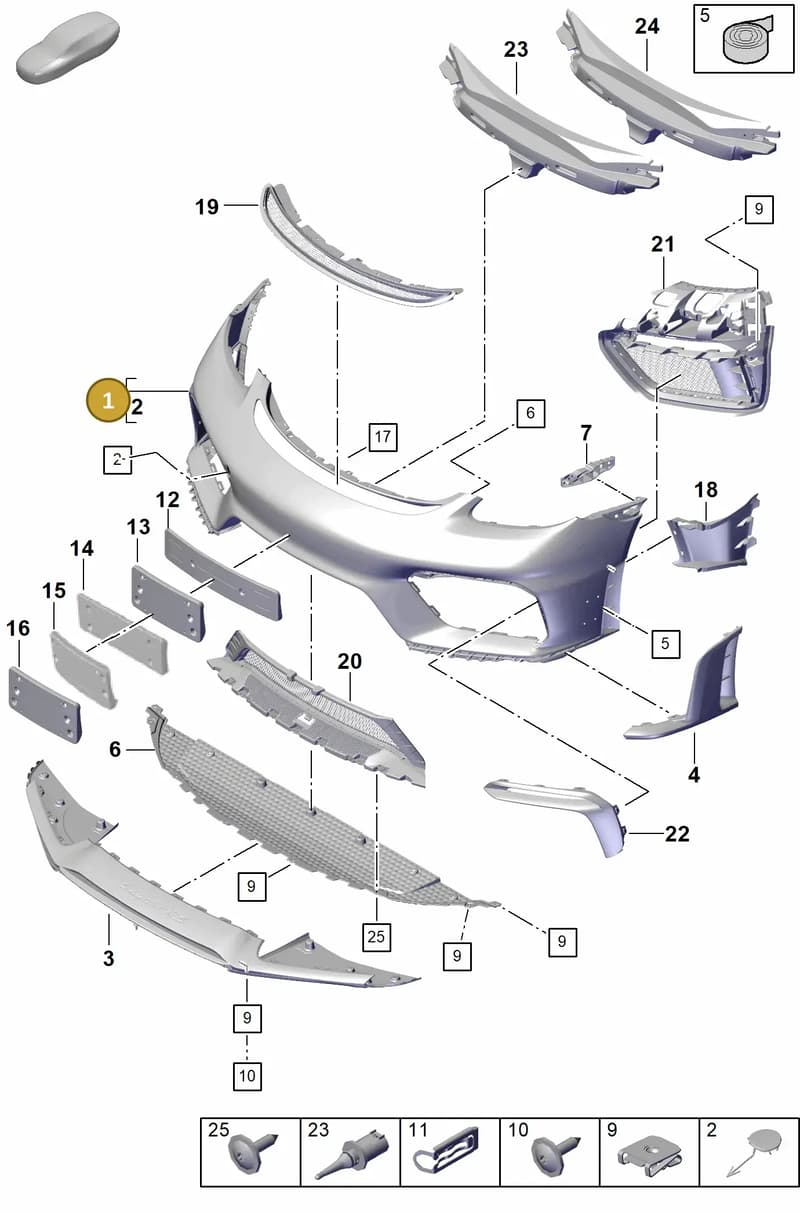 982898041M — Porsche Boxster Spyder (2019-2020) diagram p54802020, position 1