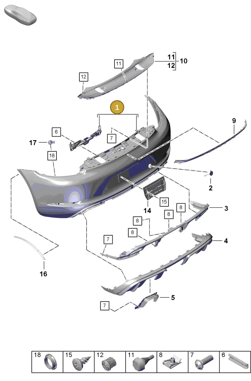 982898352KG2X — Porsche Boxster Spyder (2019-2020) diagram p55802100, position 1