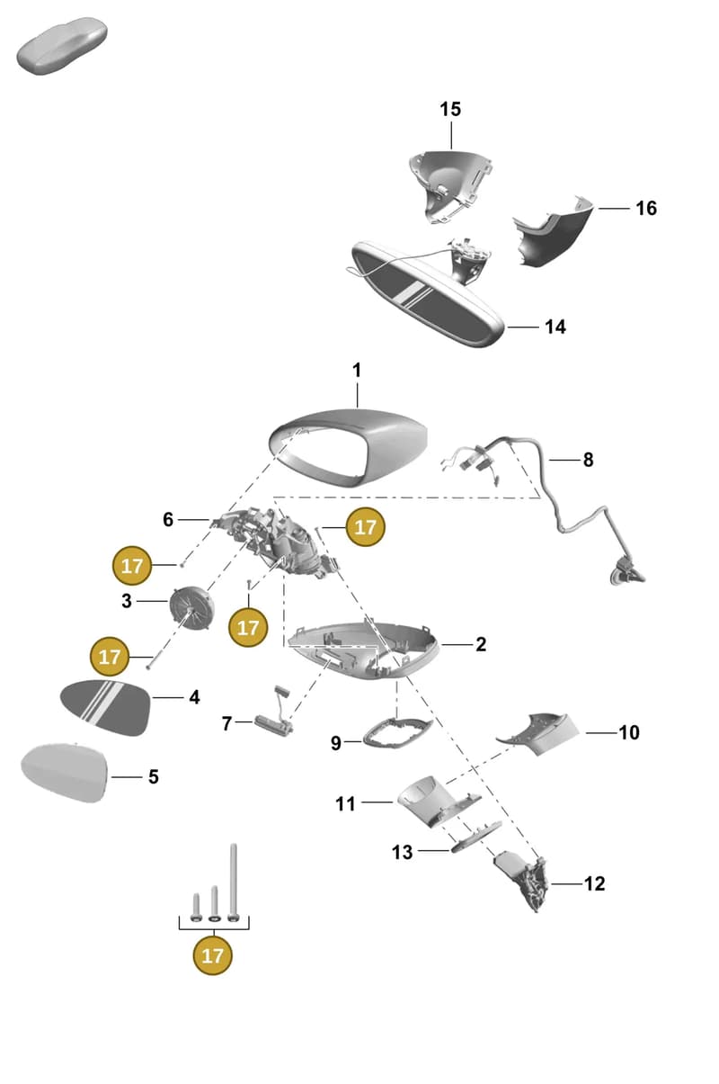 982898813 — Porsche Boxster Spyder (2019-2020) diagram p55809500, position 17