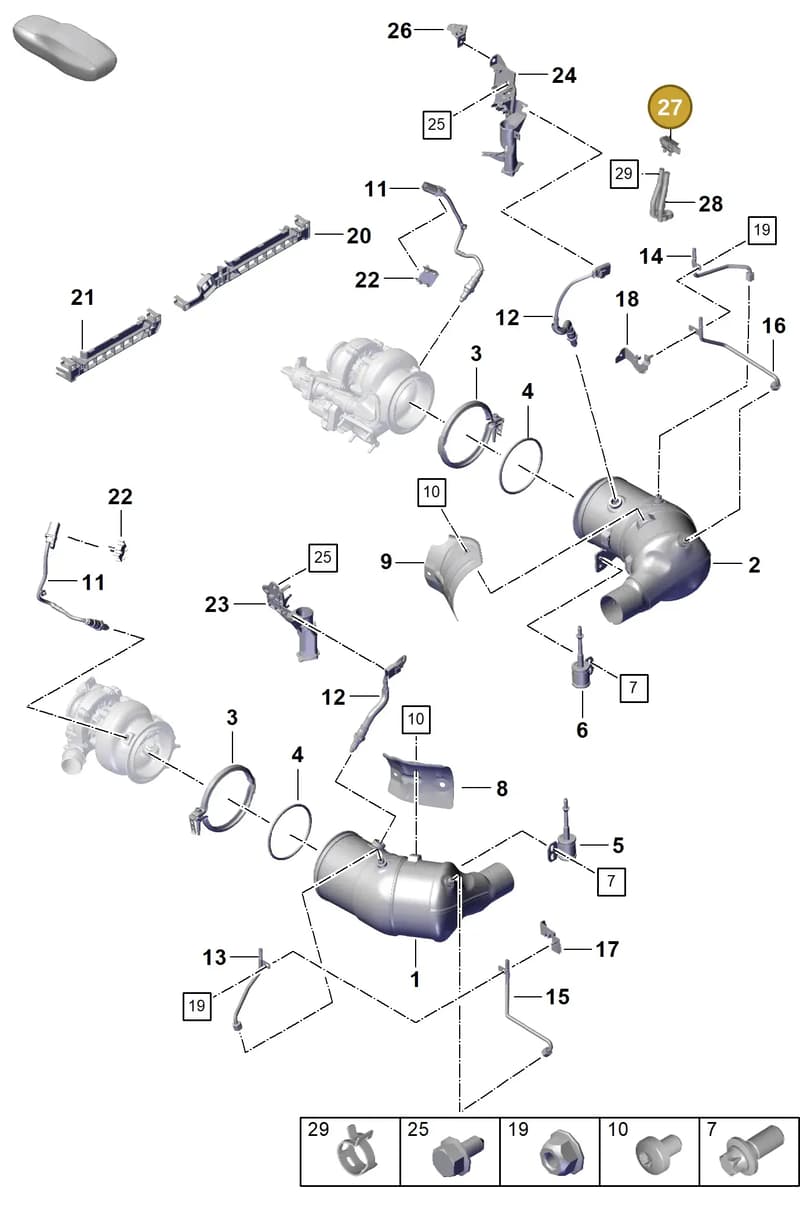 982906052B — Porsche 911 (2020-2022) diagram p57202200, position 27