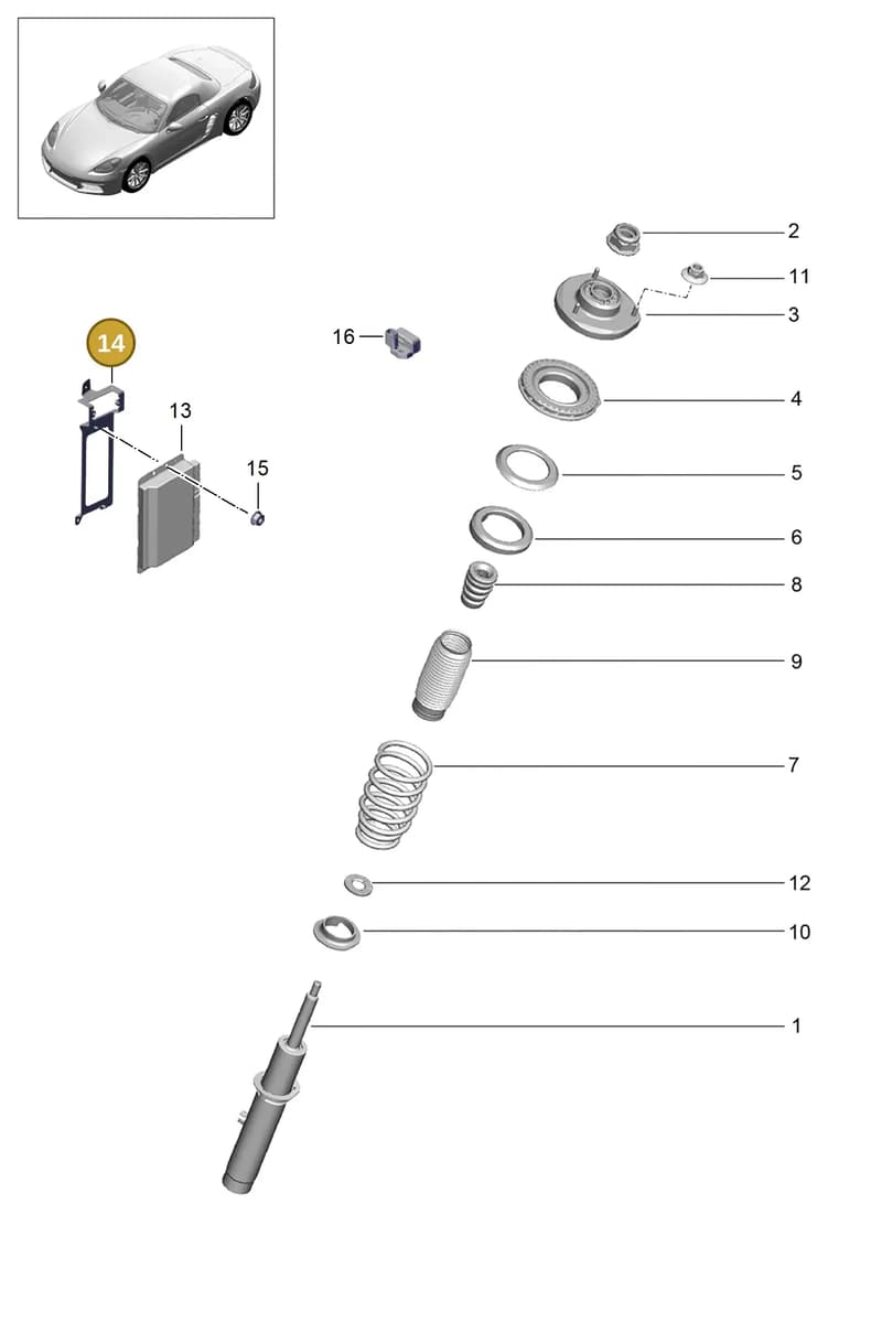 982907392 — Porsche Boxster (2016-2019) diagram p48402000, position 14