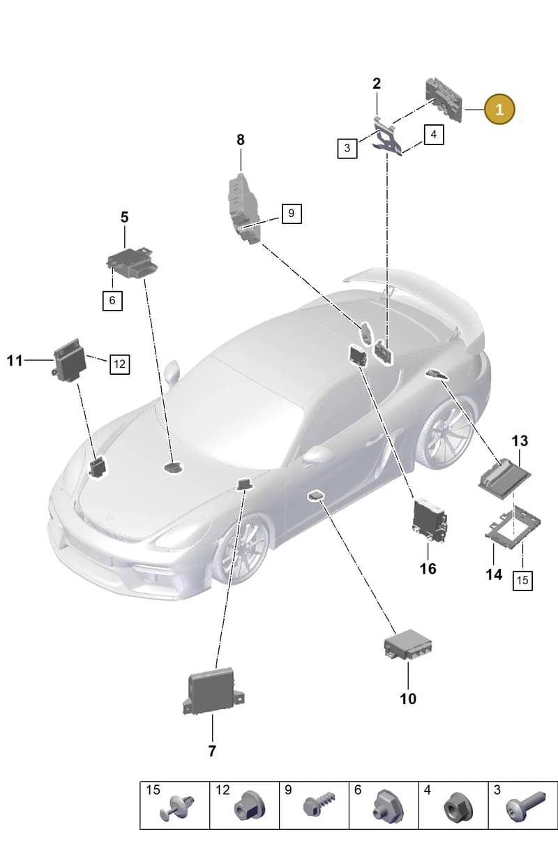 982907401 — Porsche Cayman (2019-2022) diagram p55901030, position 1