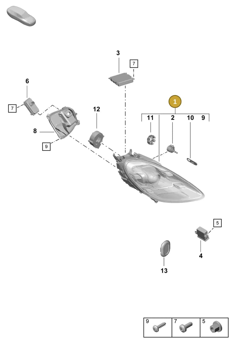 982941040AJ — Porsche Boxster Spyder (2019-2020) diagram p55905030, position 1