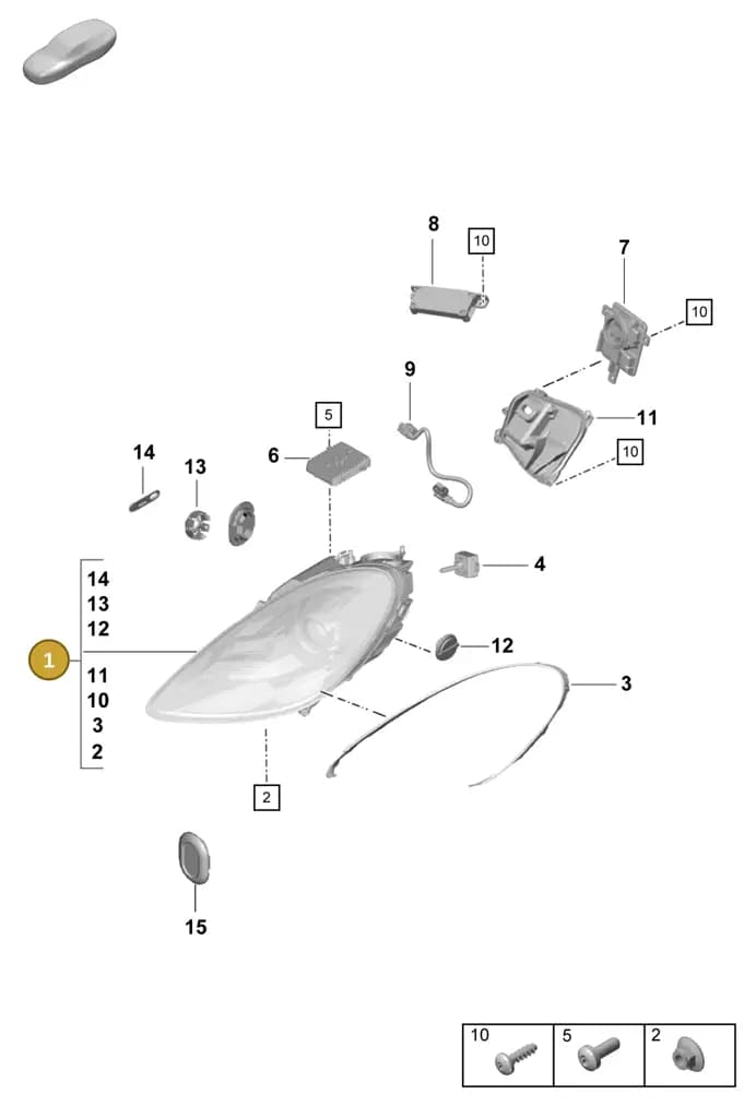 982941078H — Porsche Boxster Spyder (2019-2020) diagram p55905010, position 1