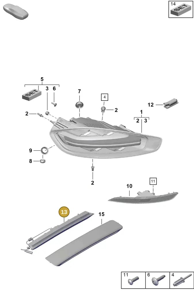 982945211A — Porsche Boxster Spyder (2019-2020) diagram p54905050, position 13
