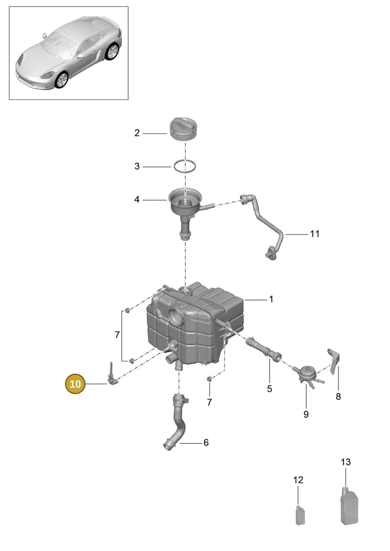 982959456Y — Porsche Cayman (2016-2019) diagram p50105020, position 10