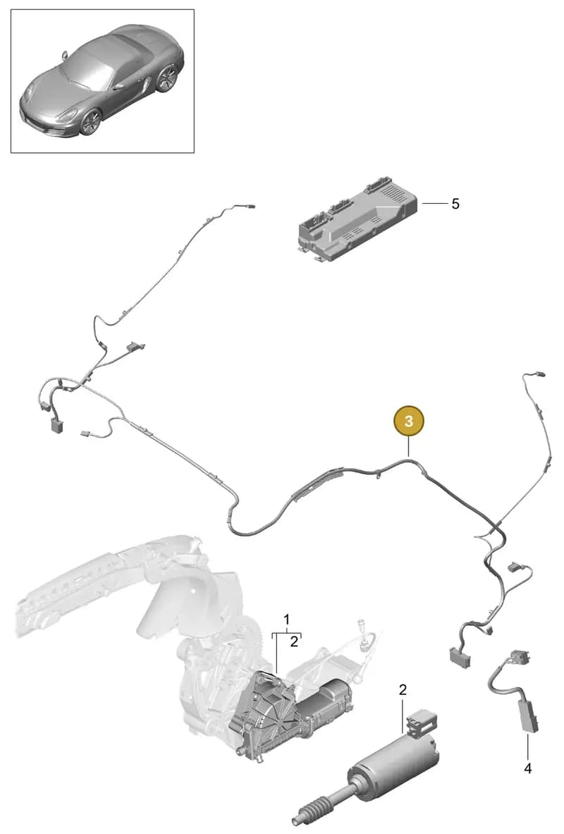 982972383 — Porsche Boxster (2012-2016) diagram p39811020, position 3