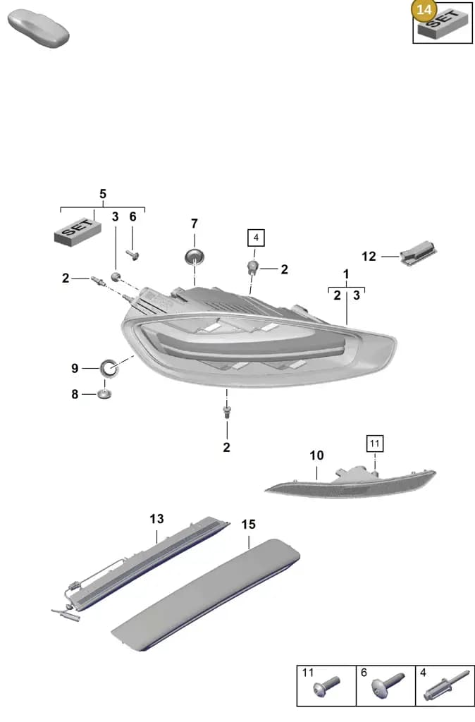 982998022 — Porsche Boxster Spyder (2019-2020) diagram p54905050, position 14