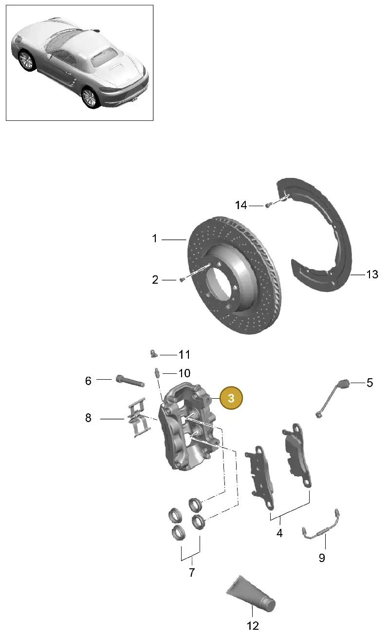 98635242403 — Porsche Boxster (2016-2019) diagram p48603000, position 3