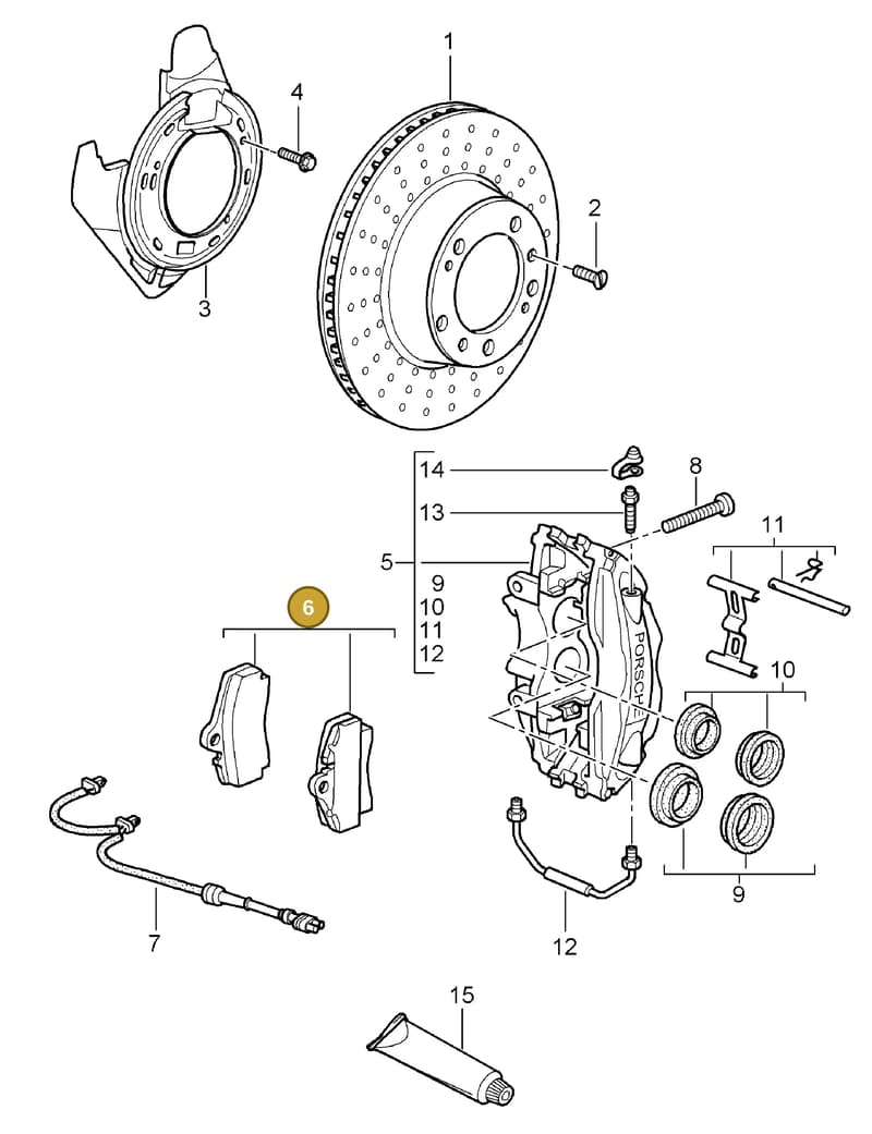 98735293903 — Porsche Boxster S (2004-2008) diagram p27603000, position 6