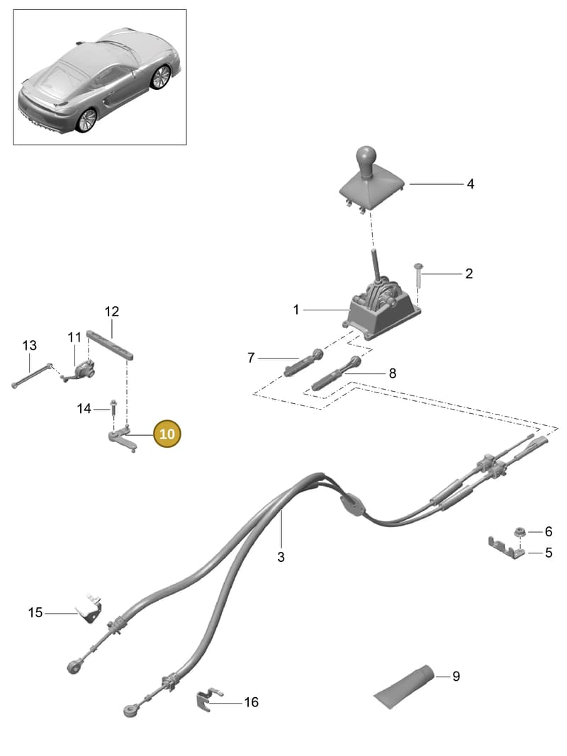 98742403700 — Porsche Cayman GT4 (2015-2016) diagram p45701000, position 10