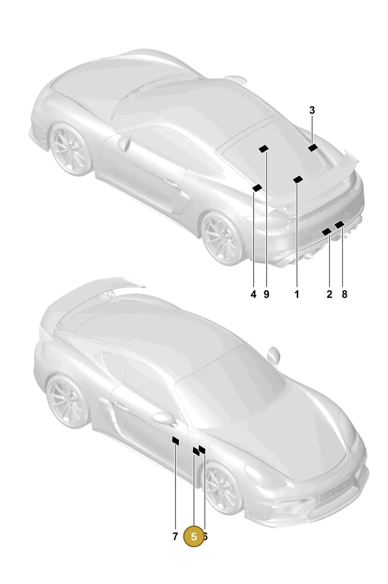 99100611704 — Porsche Cayman (2019-2022) diagram p55001050, position 5