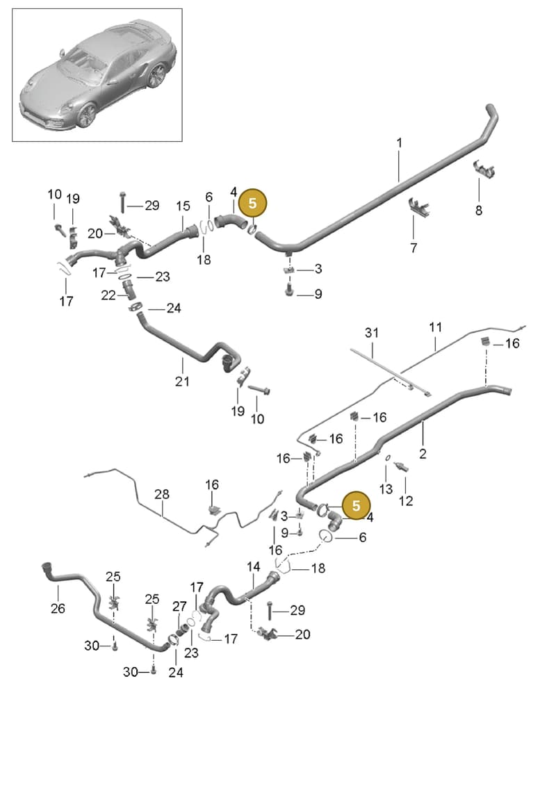 99110625502 — Porsche GT2 RS Clubsport (2013-2020) diagram p42105010, position 5