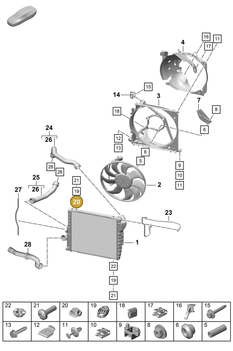 99110633101 — Porsche Boxster Spyder (2019-2020) diagram p55105200, position 20
