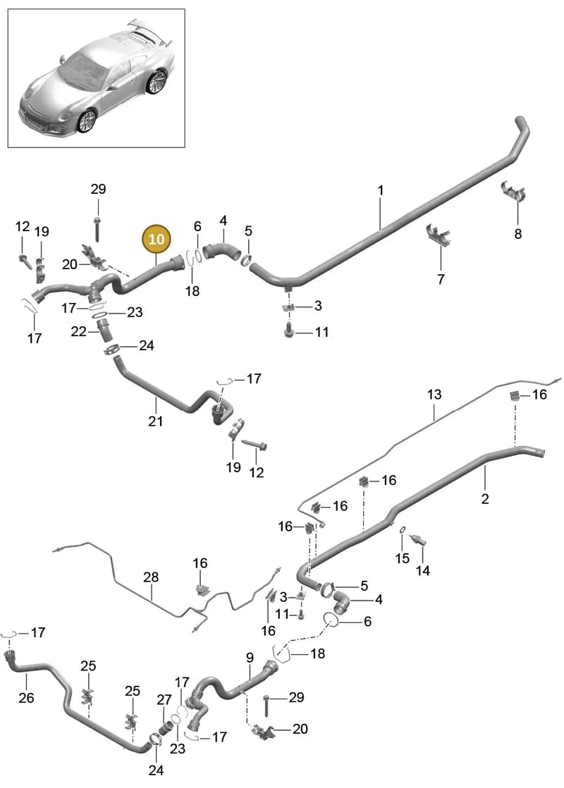 99110635503 — Porsche 911 (2013-2020) diagram p41105010, position 10