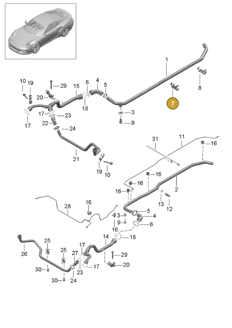 99110635503 — Porsche GT2 RS Clubsport (2013-2020) diagram p42105010, position 7