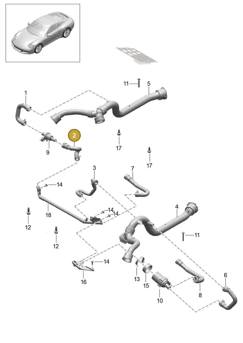99110636202 — Porsche 911 (2013-2020) diagram p42305020, position 2