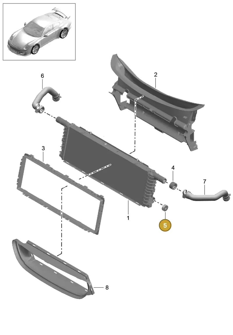 99110644901 — Porsche 911 (2013-2020) diagram p41105020, position 5