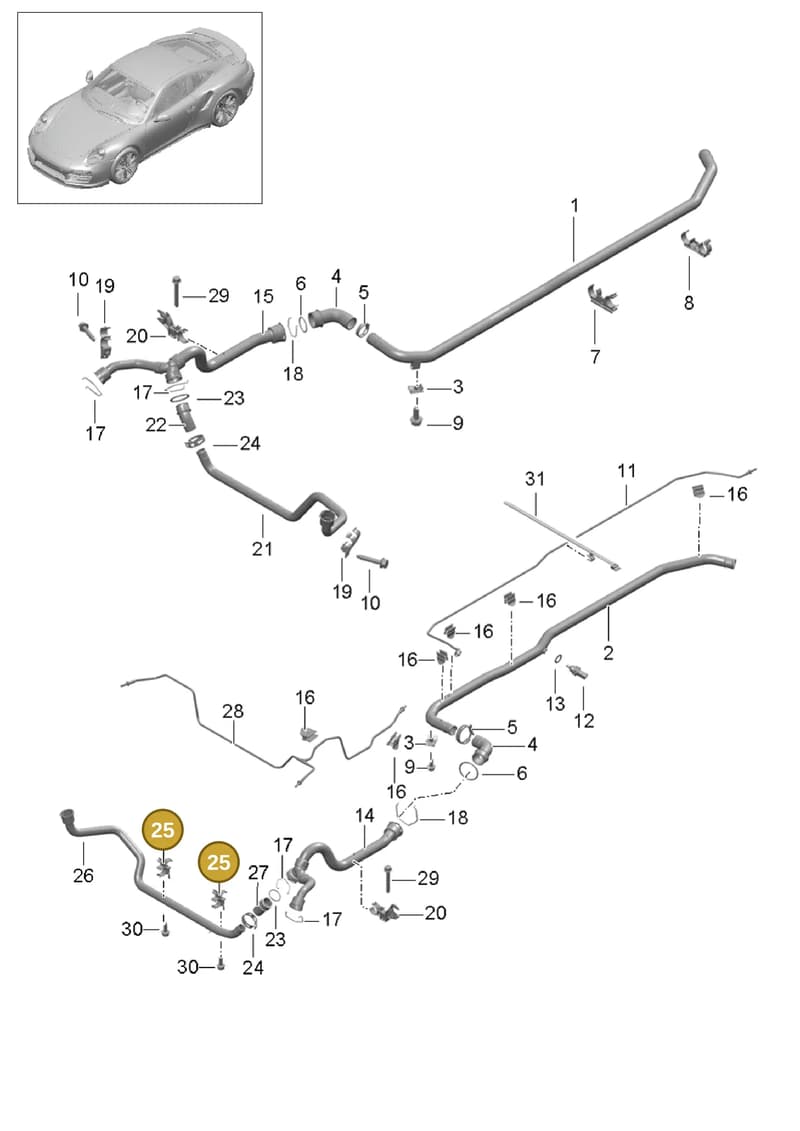 99110652702 — Porsche GT2 RS Clubsport (2013-2020) diagram p42105010, position 25