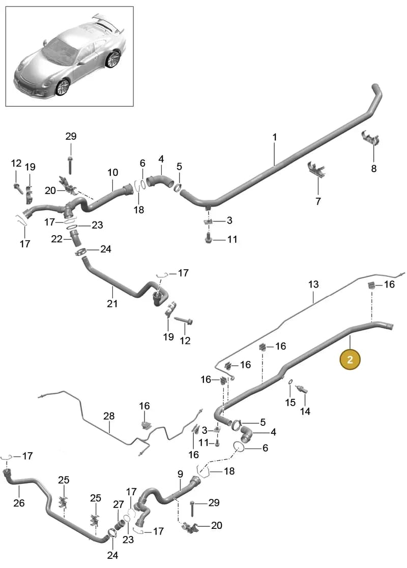 99110665202 — Porsche 911 (2013-2020) diagram p41105010, position 2