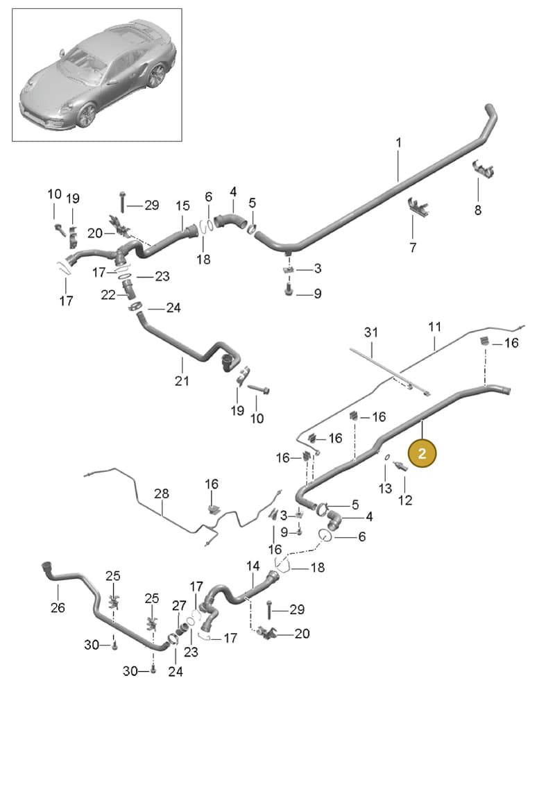 99110665202 — Porsche GT2 RS Clubsport (2013-2020) diagram p42105010, position 2