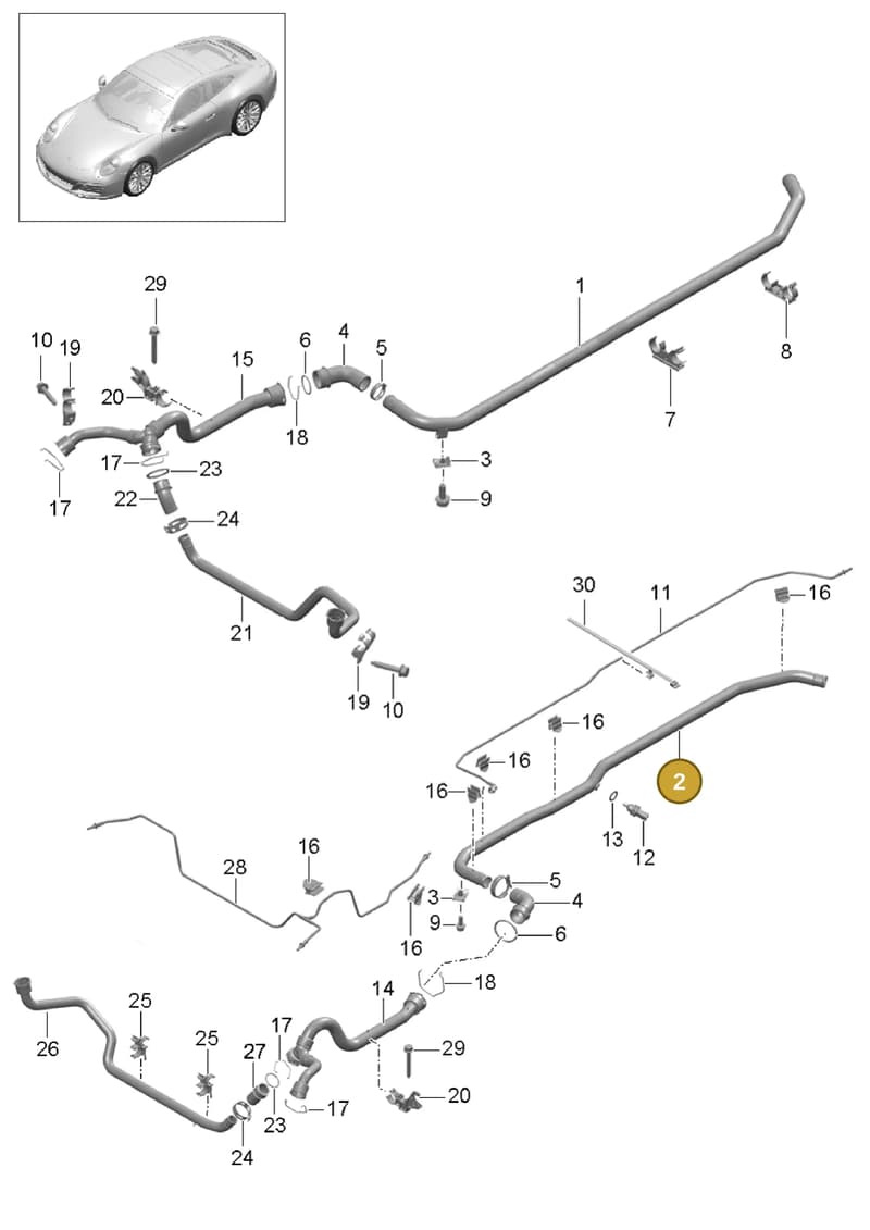 99110665202 — Porsche 911 (2016-2019) diagram p47105010, position 2