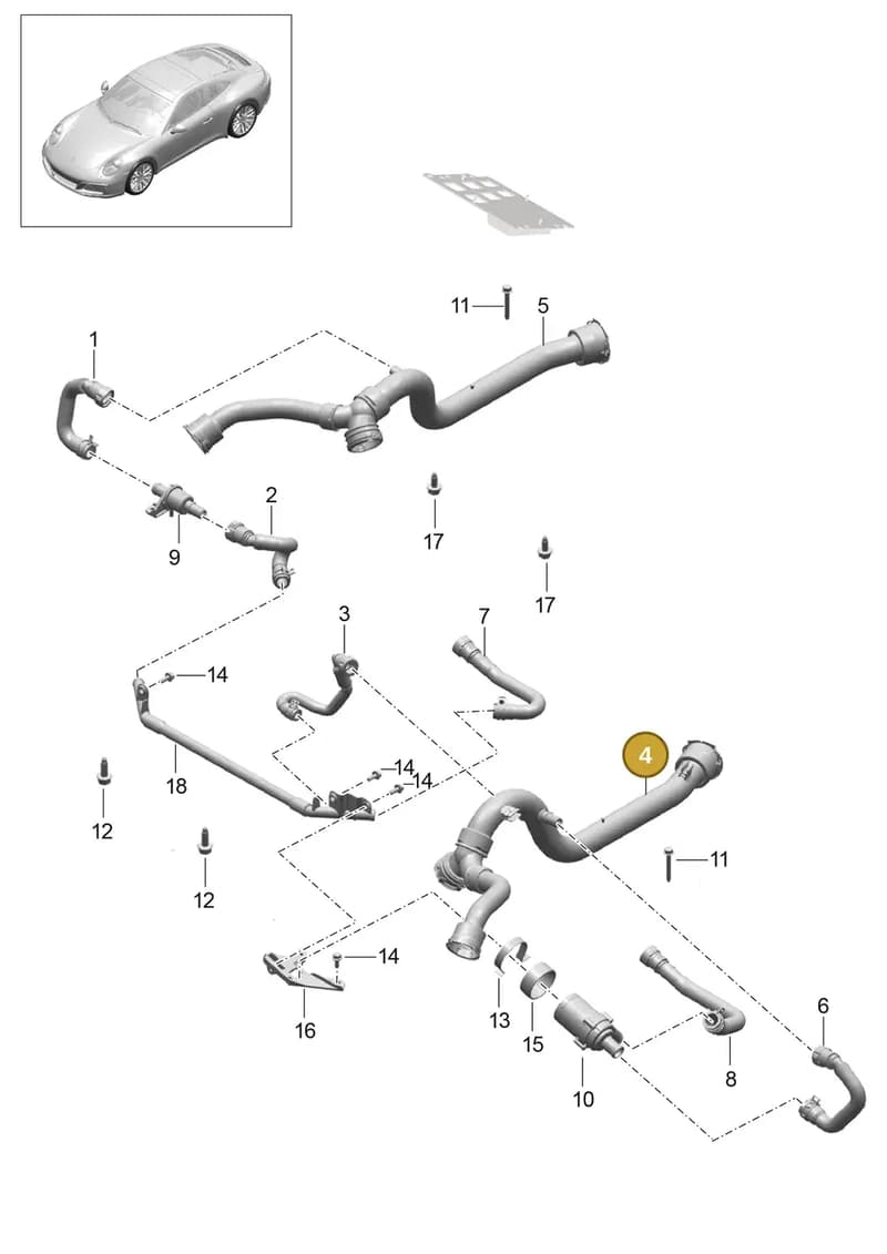 99110675302 — Porsche 911 (2013-2020) diagram p42305020, position 4