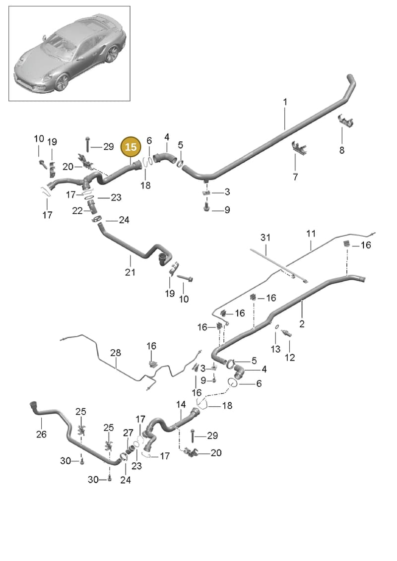 99110675402 — Porsche 911 (2013-2020) diagram p42105010, position 15
