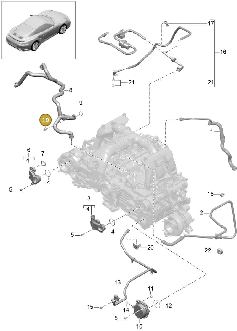 99110727403 — Porsche GT2 RS Clubsport (2013-2020) diagram p42104010, position 19