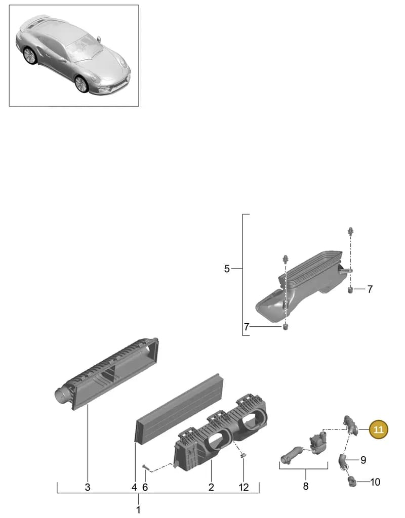 99111001970 — Porsche 911 (2013-2020) diagram p42106000, position 11