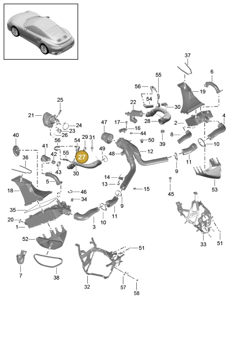 99111002372 — Porsche 911 (2013-2020) diagram p42107020, position 27