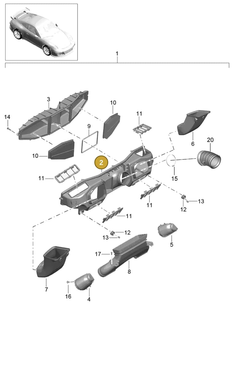 99111021294 — Porsche 911 (2013-2020) diagram p41106010, position 2