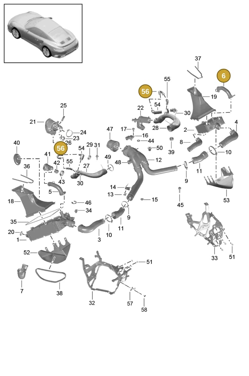 99111024270 — Porsche 911 (2013-2020) diagram p42107020, position 6+56