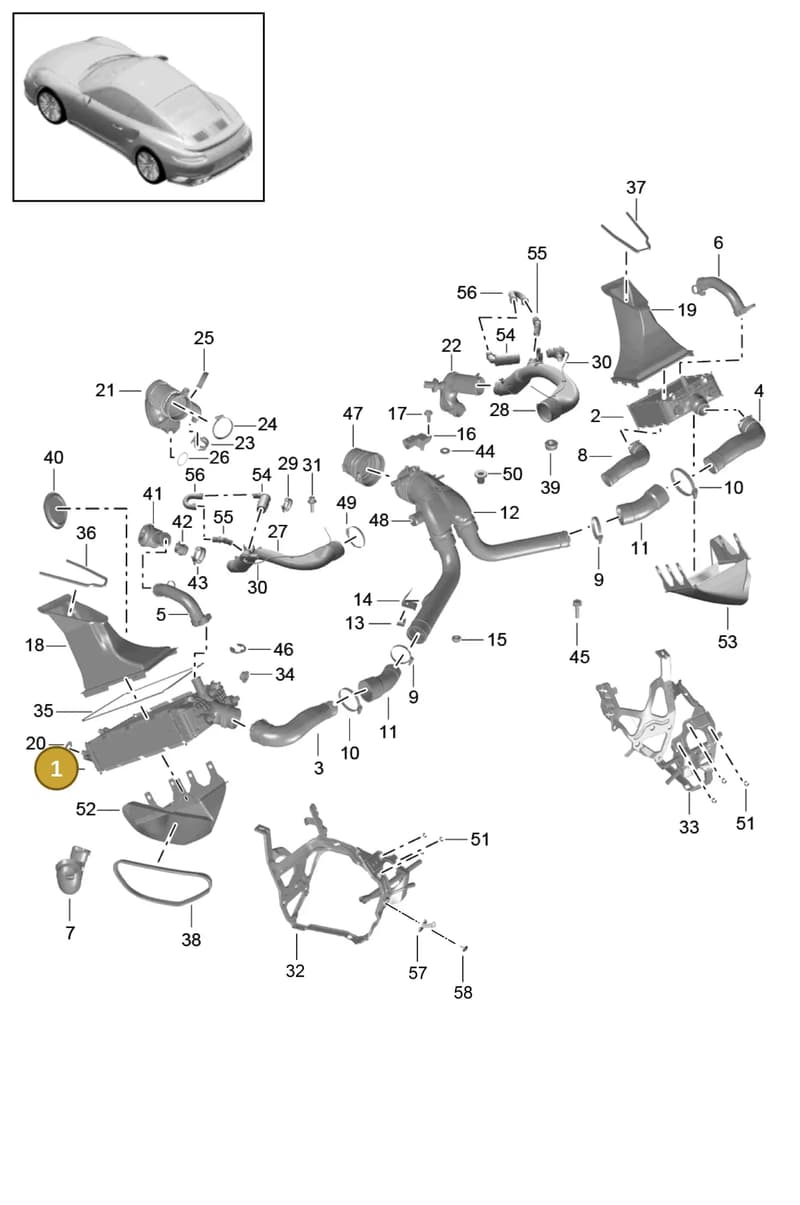 99111063980 — Porsche 911 (2013-2020) diagram p42107020, position 1