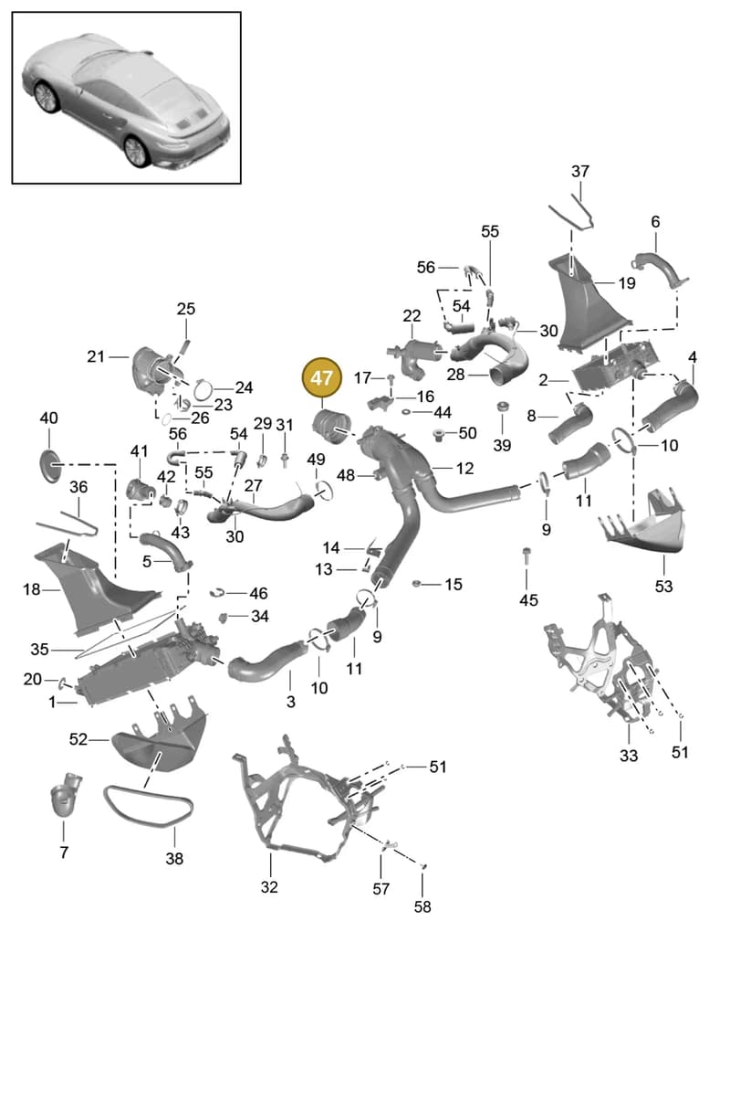 99111067771 — Porsche 911 (2013-2020) diagram p42107020, position 47