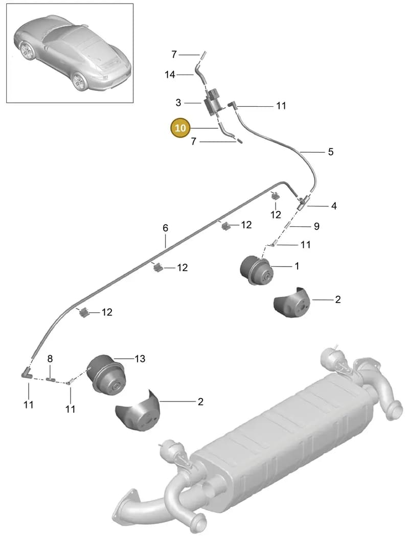 99111149000 — Porsche 991 Carrera 4 (2011-2016) diagram p38202010, position 10