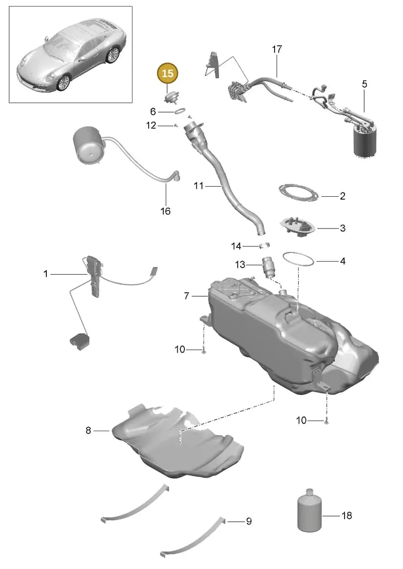 99120124101 — Porsche GT2 RS Clubsport (2013-2020) diagram p42201000, position 15