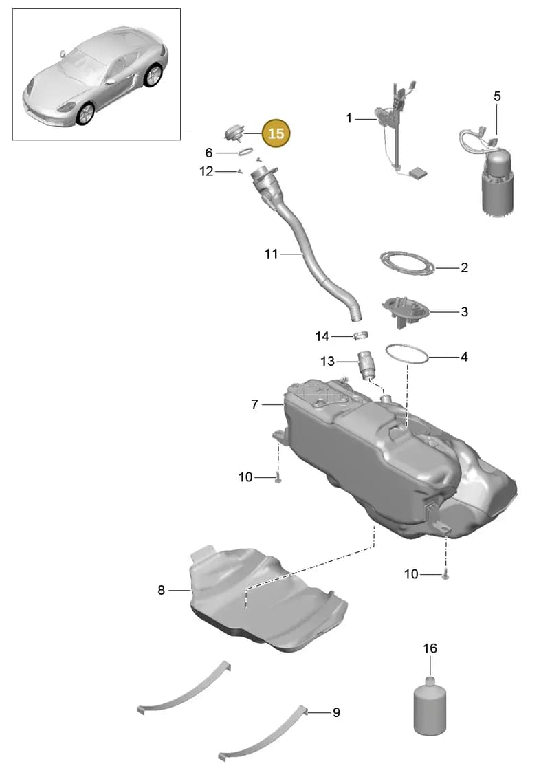 99120124101 — Porsche Cayman (2016-2019) diagram p50201000, position 15