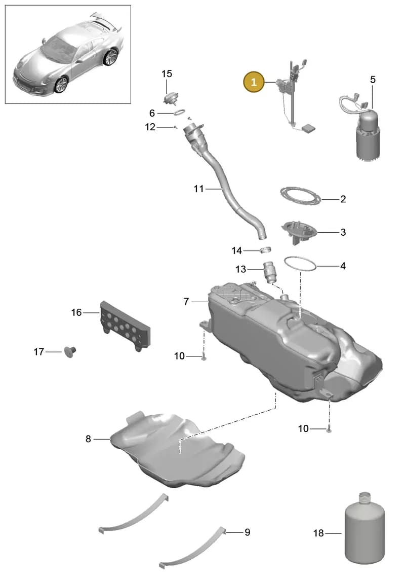 99120126101 — Porsche 911 (2013-2020) diagram p41201000, position 1