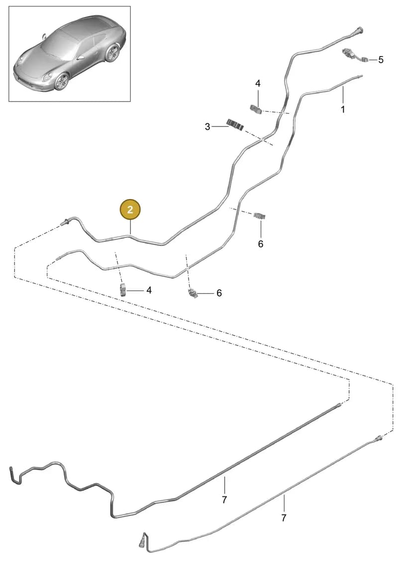 99120135503 — Porsche 991 Carrera 4 (2011-2016) diagram p38201010, position 2