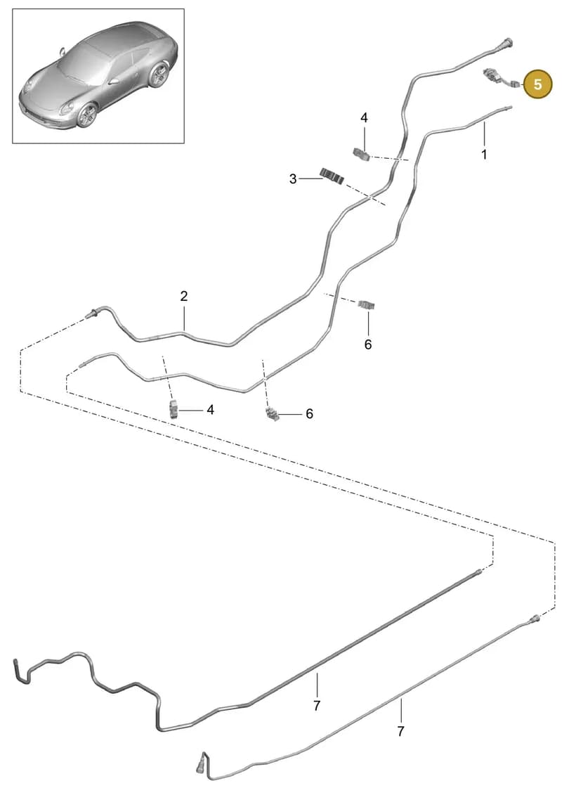 99120183500 — Porsche 991 Carrera 4 (2011-2016) diagram p38201010, position 5