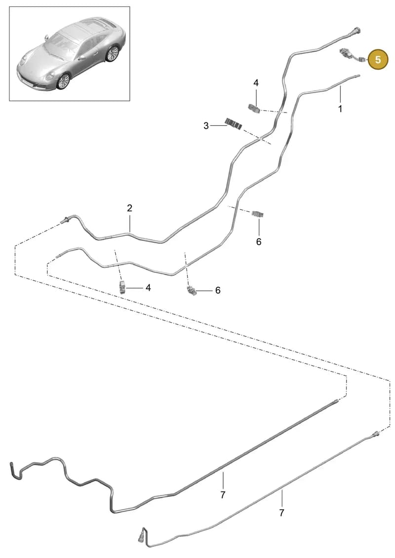 99120183500 — Porsche 911 (2016-2019) diagram p47201010, position 5