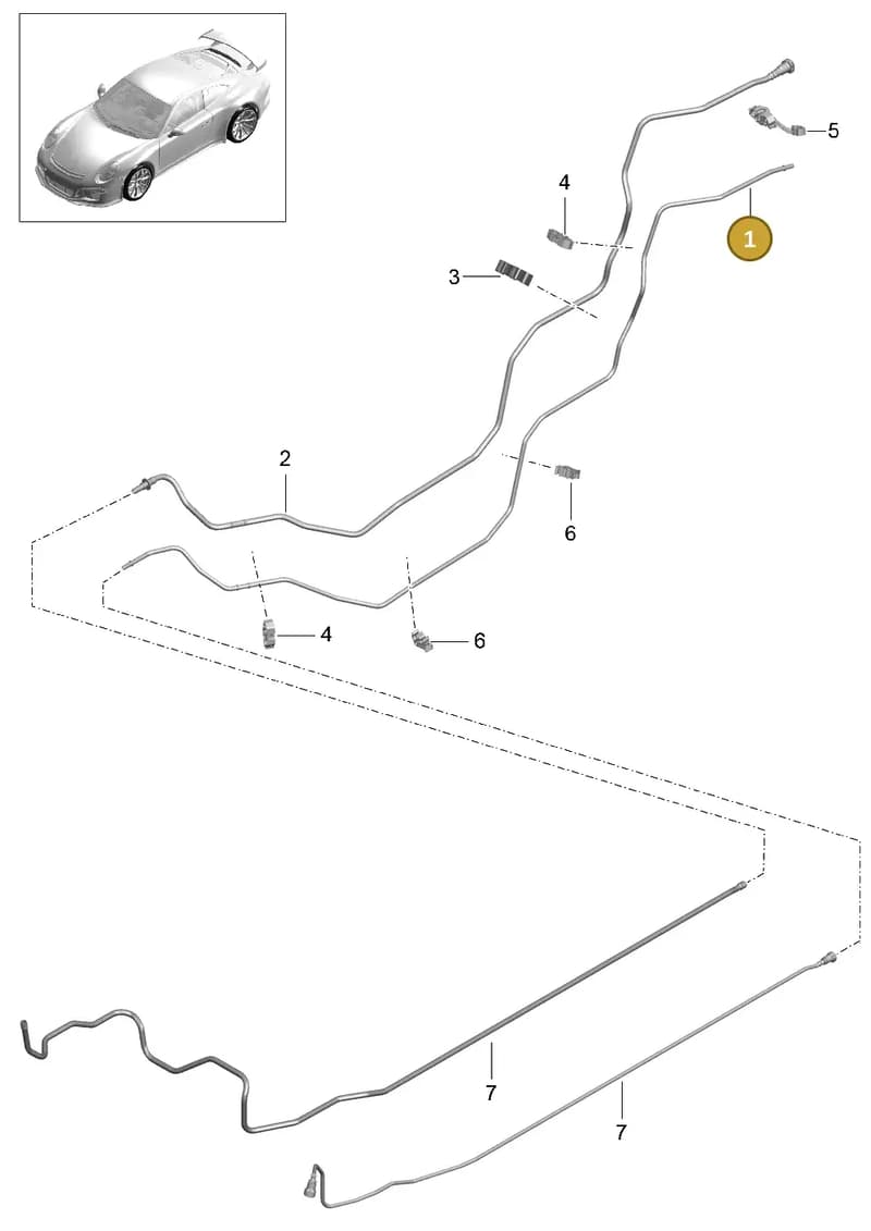 99120196500 — Porsche 911 (2013-2020) diagram p41201010, position 1