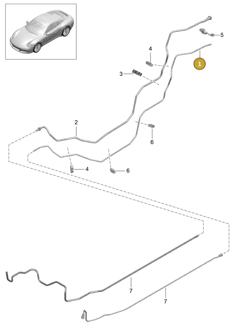 99120196500 — Porsche 911 (2016-2019) diagram p47201010, position 1