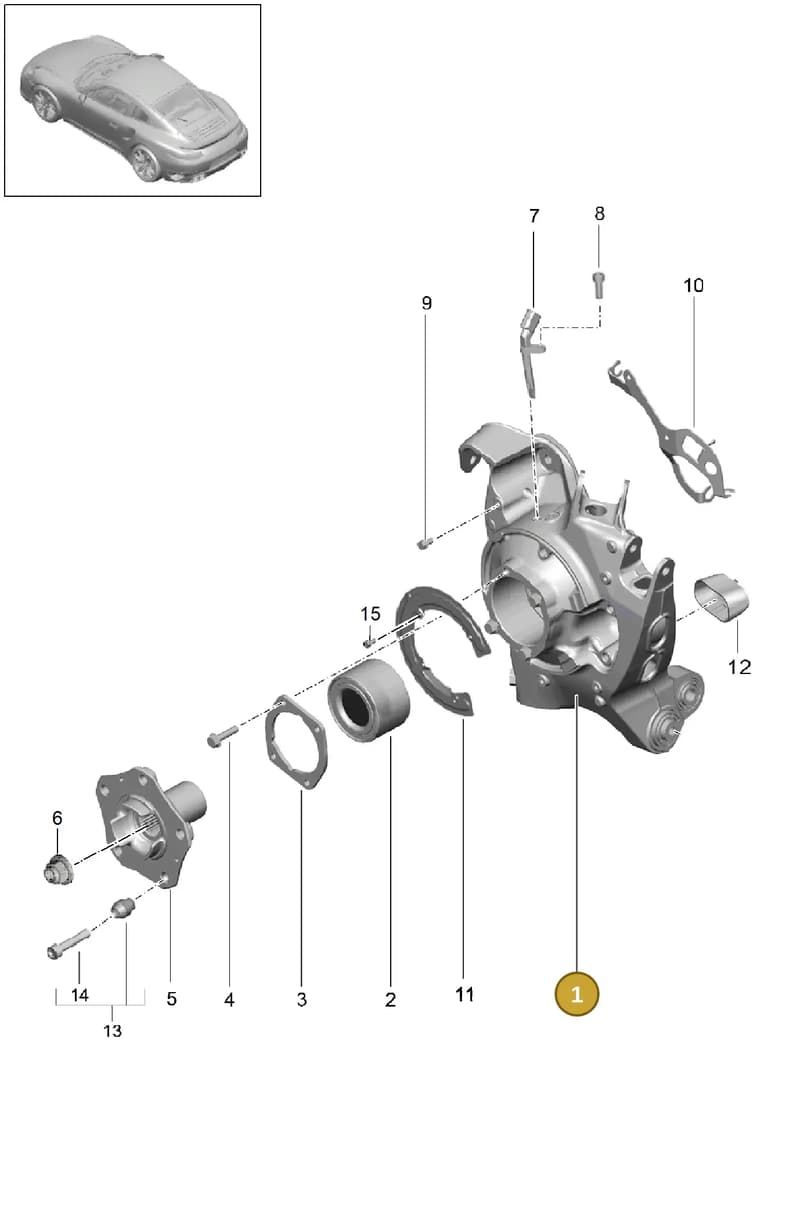 99133108407 — Porsche 911 (2013-2020) diagram p42501000, position 1