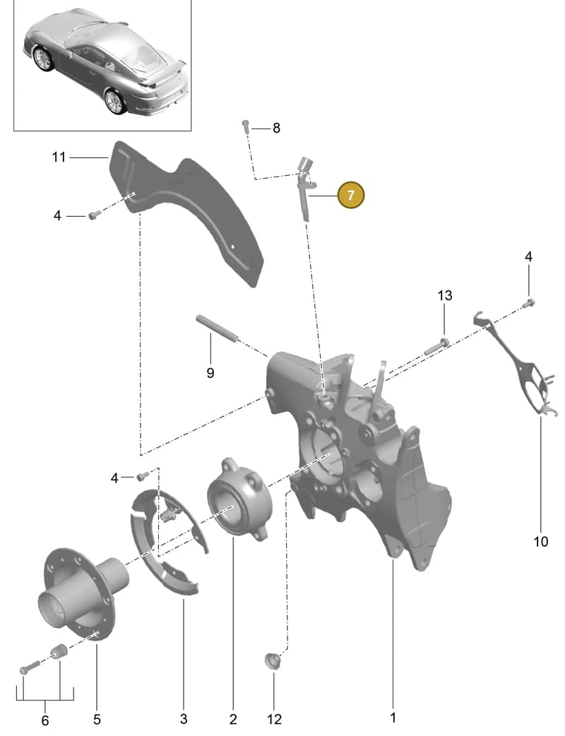 99133108810 — Porsche 911 (2013-2020) diagram p41501010, position 7