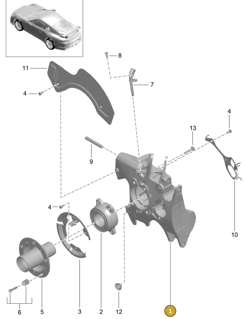 99133161282 — Porsche 911 (2013-2020) diagram p41501010, position 1