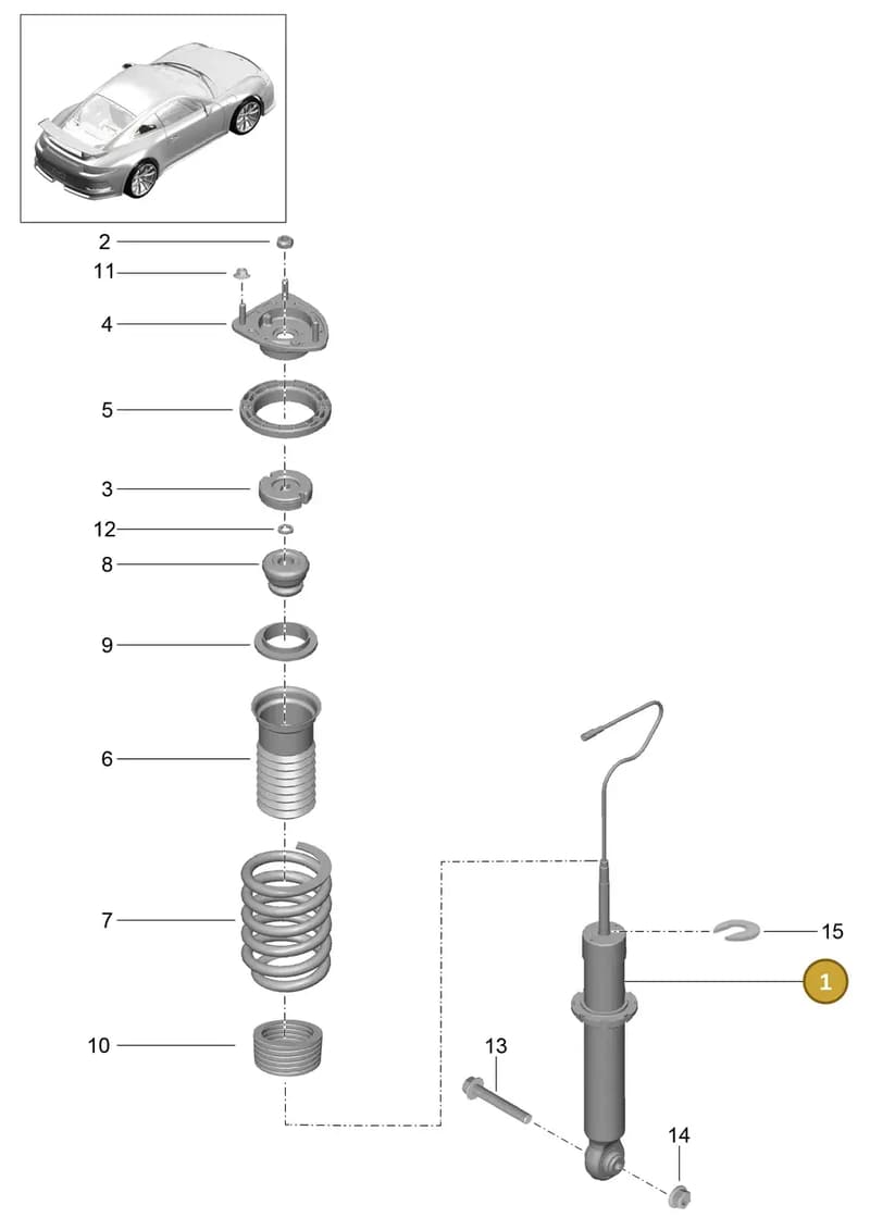 99133305172 — Porsche 911 (2013-2020) diagram p41502000, position 1